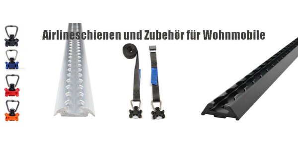 Airline rails for motorhomes and rear garages - 