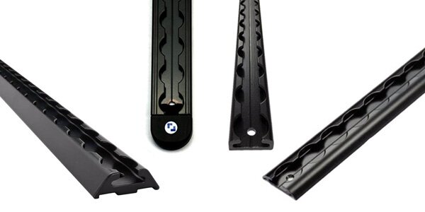 kurze schwarze Airlineschienen - kurze schwarze pulverbeschichtete Airlineschienen ab 750 mm