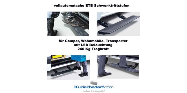 Electric swivel step ETB - Convenient access for motorhomes &amp; transports - Electric swivel step ETB