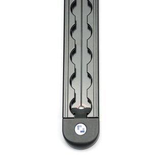 Airlineschiene schwarz - eckig Light - 2 Meter