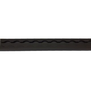 Airlineschiene schwarz - eckig Light - 2 Meter