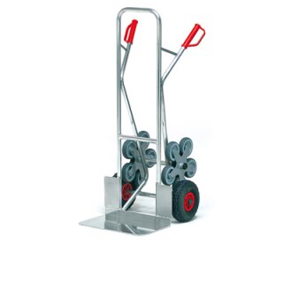 Aluminium-Treppenkarre mit fünfarmigen Rad-Sternen und großer Schaufel