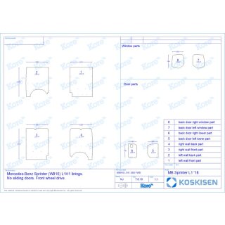 Laderaumverkleidung MB Sprinter ab 2018 - FWD - L1H1