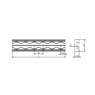Airlineschiene Eckprofil 2 Meter Standard