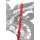 Motorcycle lashing strap for tie-down with loops