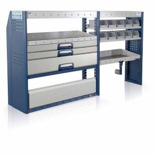 Fahrzeugeinrichtung PL618 - 1145x1990x310/410 mm - 3 Schubladen