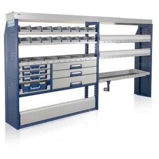 Fahrzeugeinrichtung PL627 - 1710x2855x310/410 mm - 4 Koffer