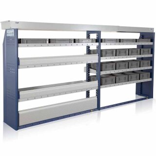 Vehicle equipment PL624 - 1710x2855x310/410 mm - 8 trays