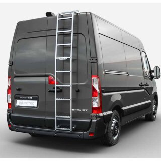 Hecktürleitern zum klemmen für Transporter aus Edelstahl
