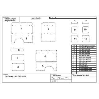 Laderaumverkleidung fr Citroen Jumper und Peugeot Boxer L3H2