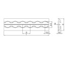 Airlineschiene halbrund slim - 3,0 Meter - vorgebohrt