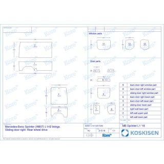 Laderaumverkleidung fr Mercedes Sprinter - L1H2 - RWD