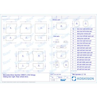 Laderaumverkleidung fr Mercedes Sprinter L3H2 - RWD