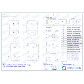 Laderaumverkleidung fr Mercedes Sprinter L3H2 - RWD