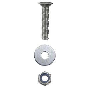 Schraube M6x25 für Standard-Airlineschiene mit Mutter und Scheibe