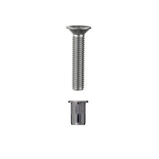 Schraube M6x20 mit Einnietmutter für Standard-Airlineschiene