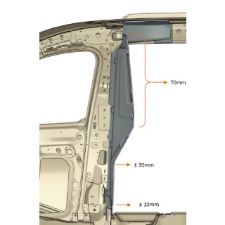 GFK Trennwand fr VW Caddy 5 ab Baujahr 2021