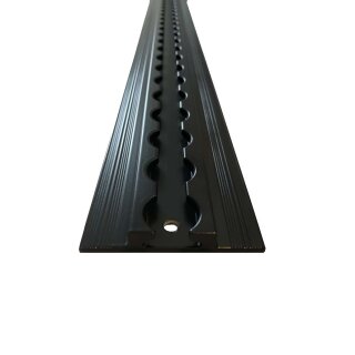thumbnail image 2 of Solidpro Black Anodised Aluminium Lashing Rail (Airline Rail) – 0.5m To 12m, Square Profile 2 of 5