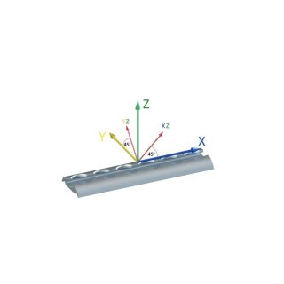 Airlineschiene Halbrundprofil Standard - ungebohrt - 2 Meter