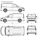 Aluminium-Dachträger für VW Caddy V Maxi - L2 - ab 2021