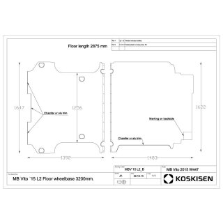 Transporterboden fr MB Vito long - L2 - RS 3.200
