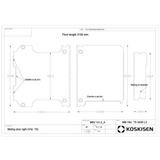 Transporterboden fr MB Vito extralong - L3 - RS 3.430