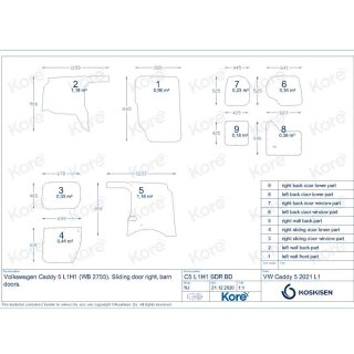 Laderaumverkleidung für Ford Connect III - L1 - ab 05/2022
