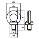 V4A Edelstahl Ringschraube mit M8 Gewinde