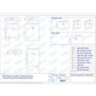 Laderaumverkleidung fr Ford Transit L2H3