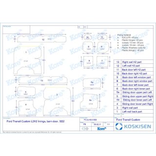 Laderaumverkleidung fr Ford Custom - L2H2