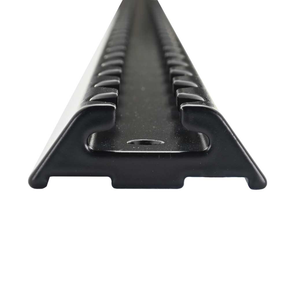 Produktbild von Airlineschienen Starterset 2,4 M – 4 Schienen 1,0 M, Schwarz KTL-beschichtet, Mit Endkappen & Fittings – Für Transporter & Wohnmobil