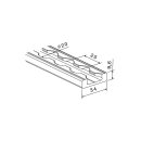 Airlineschiene schwarz - eckig Light - 1 Meter