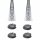 2x Airlineschiene halbrund slim - 1,0 m inkl. 4x Endkappe