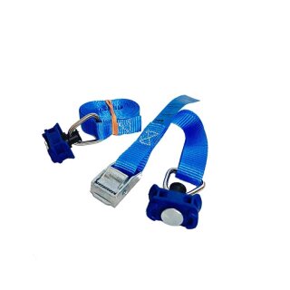 blauer Spanngurt mit Klemmschloss für Airlineschiene - 3,0 Meter