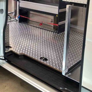 Aluminum checker plate floor panel for Ford Transit Custom - L2 - from 2024