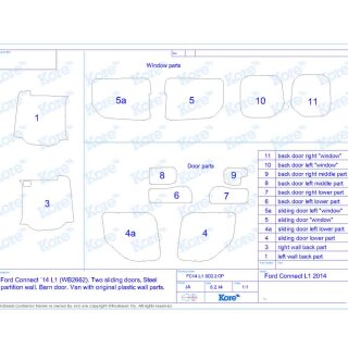 Laderaumverkleidung für Ford Connect - L1H1  2014 - 2023
