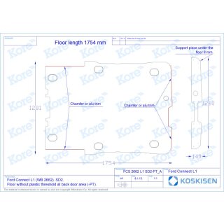 Transporterboden fr Ford Connect - L1, 2014 - 2021