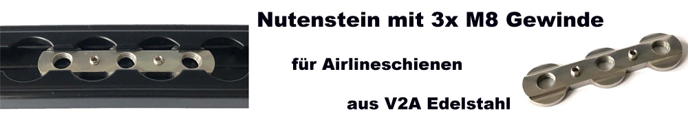 3xM8 Edelstahl-Nutenstein