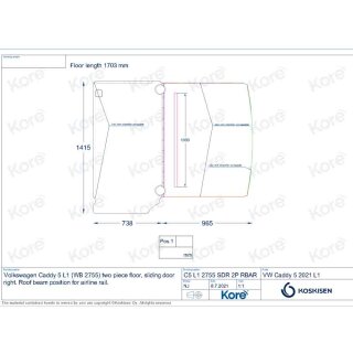 mit 1x Airlineschienen a 0,90 cm(nur bei 12mm Bodenplatten möglich!!!)