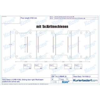 mit 6x Airlineschienen a 1,00 Meter(Nur bei 12 mm Bodenplatten möglich!!!)