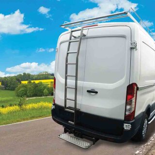 Edelstahl- Leiter für 270 Grad Hecktüren -  400044