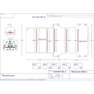 mit 5x Airlineschienen a 1,20 Meter(nur bei 9 mm Bodenplatten möglich!!!)